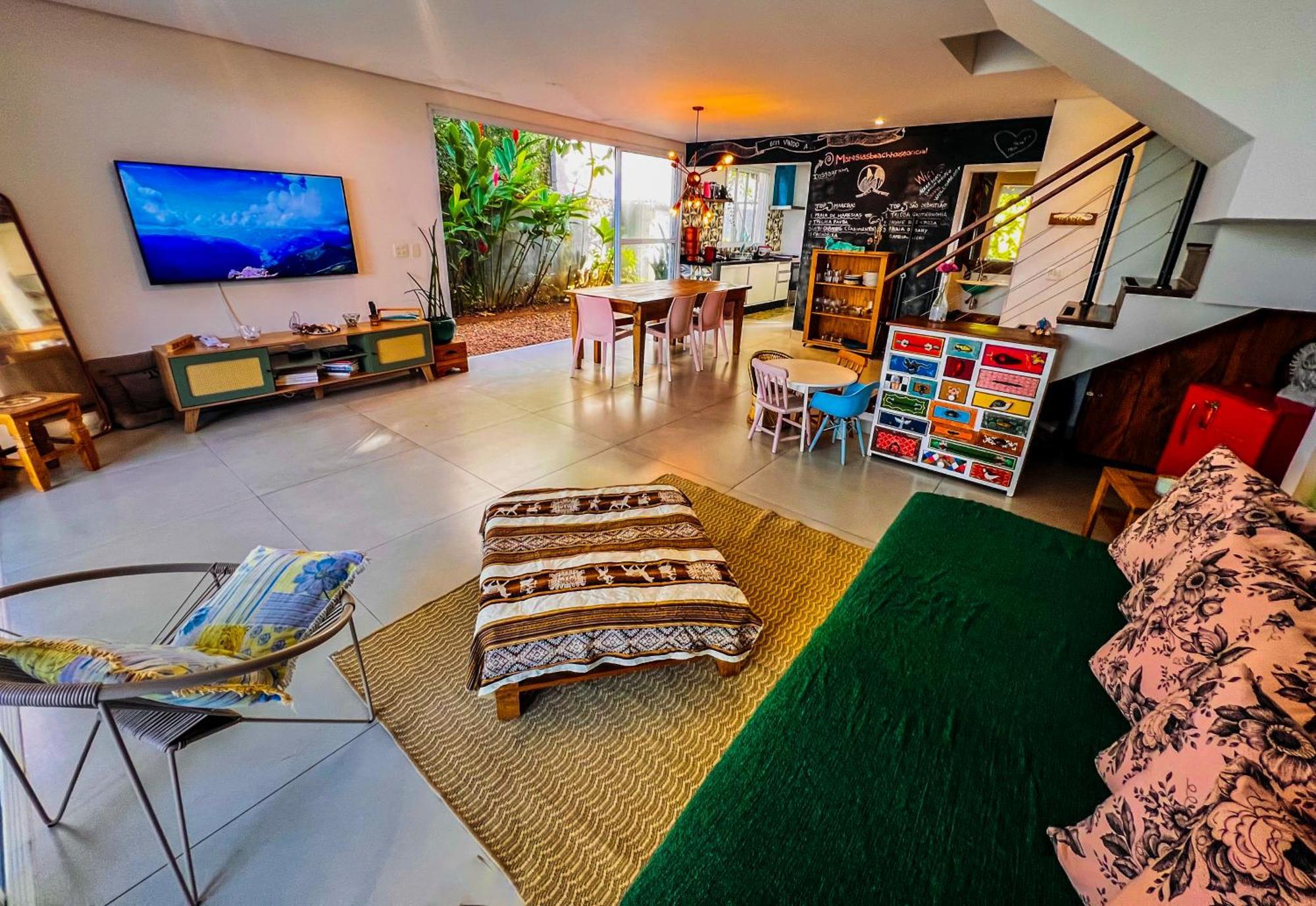 Вилла C7, Casa Vibrante, Pe Na Areia De Maresias Сан-Себастьян Экстерьер фото